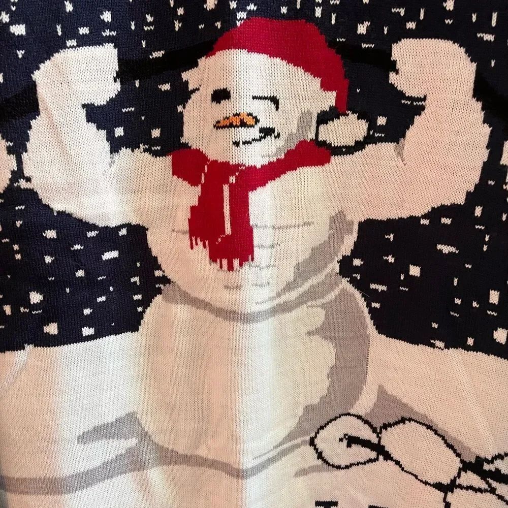 XACT I’m Sexy and I Snow It Snowman Christmas Ugly Sweater sz M NWOT - Picture 2 of 6